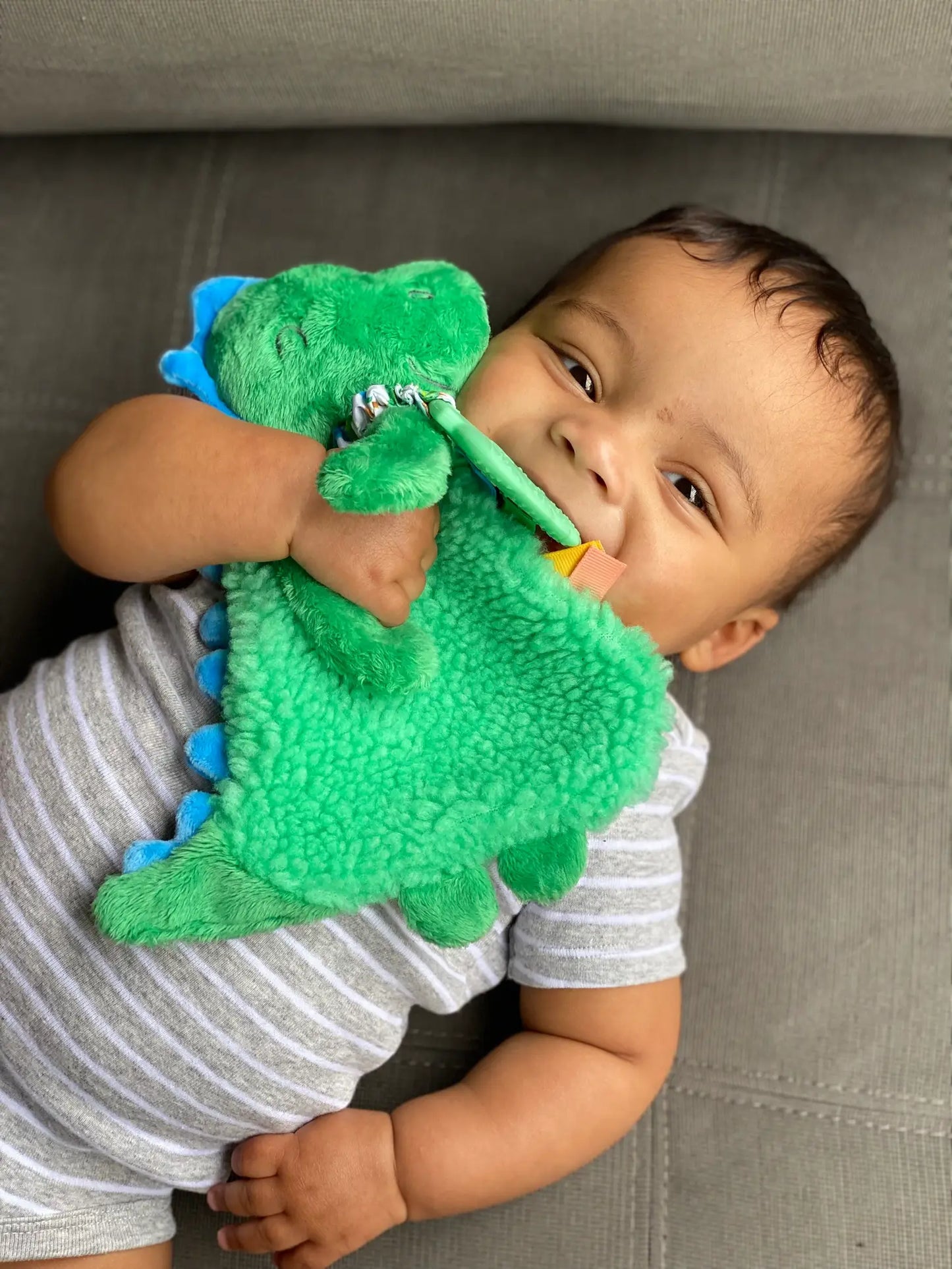 Itzy Lovey Plush + Teether Toy - Dino