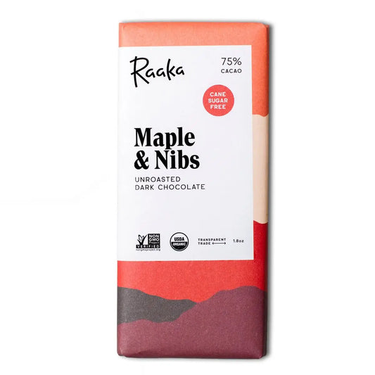 75% Cacao Maple & Nibs Chocolate Bar