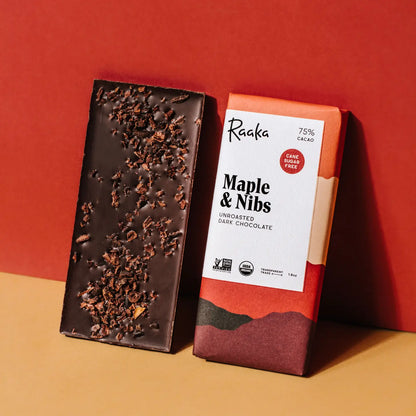 75% Cacao Maple & Nibs Chocolate Bar