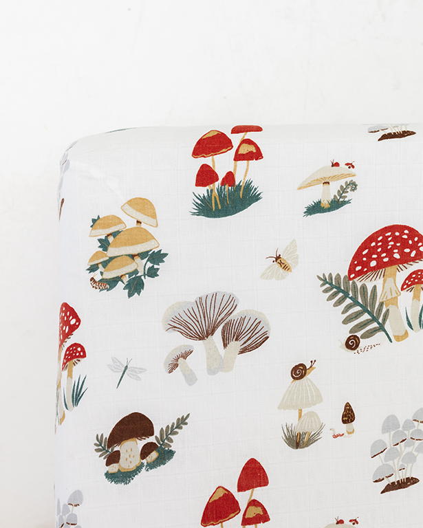 Mushroom Crib Sheet *COLLECTIVE*