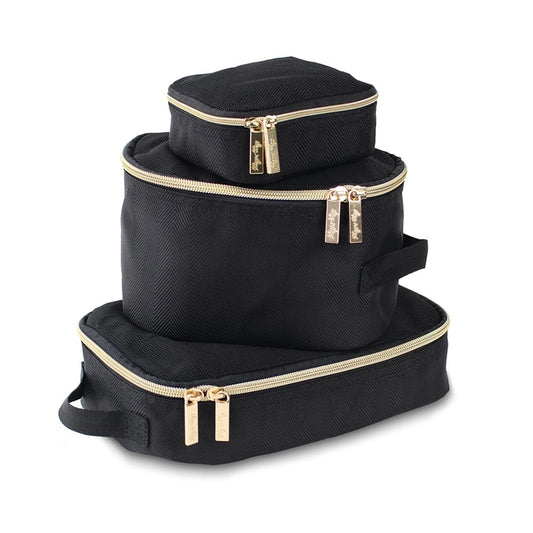 Pack Like A Boss Packing Cubes - Black & Gold