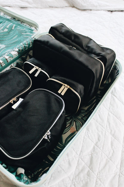 Pack Like A Boss Packing Cubes - Black & Gold
