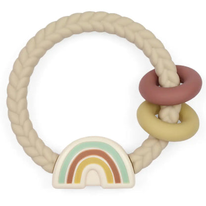 Ritzy Rattle - Silicone Teether Rattle - Neutral Rainbow
