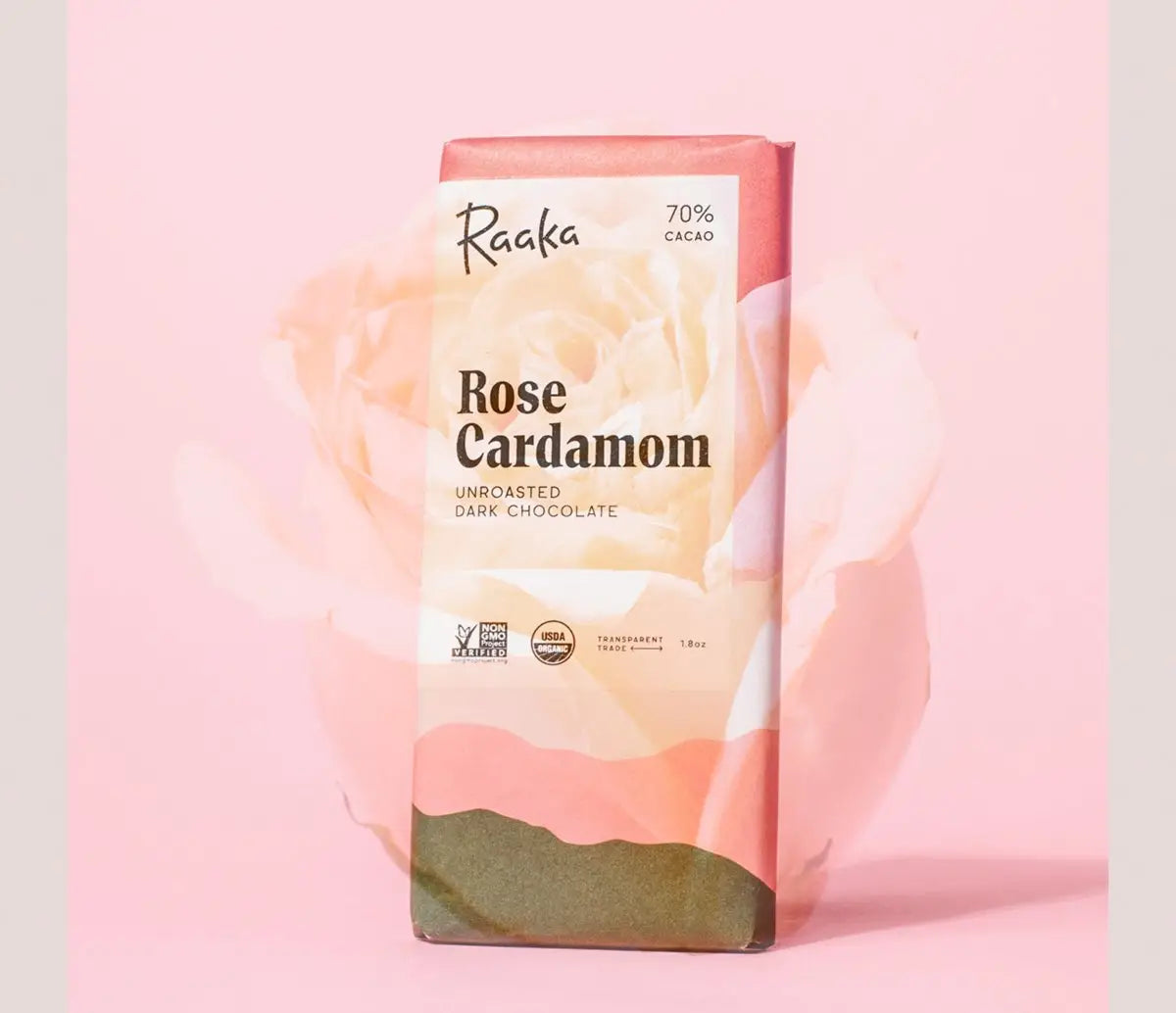 70% Cacao Rose Cardamom Chocolate Bar  - Limited Edition