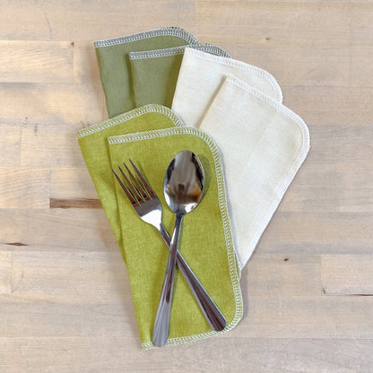 Small Linen Napkins: Tonal Sets 6-Pack *COLLECTIVE*