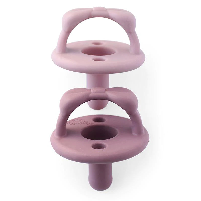 Sweetie Soother Pacifier Set (2-pack) - Lilac + Orchid Bows