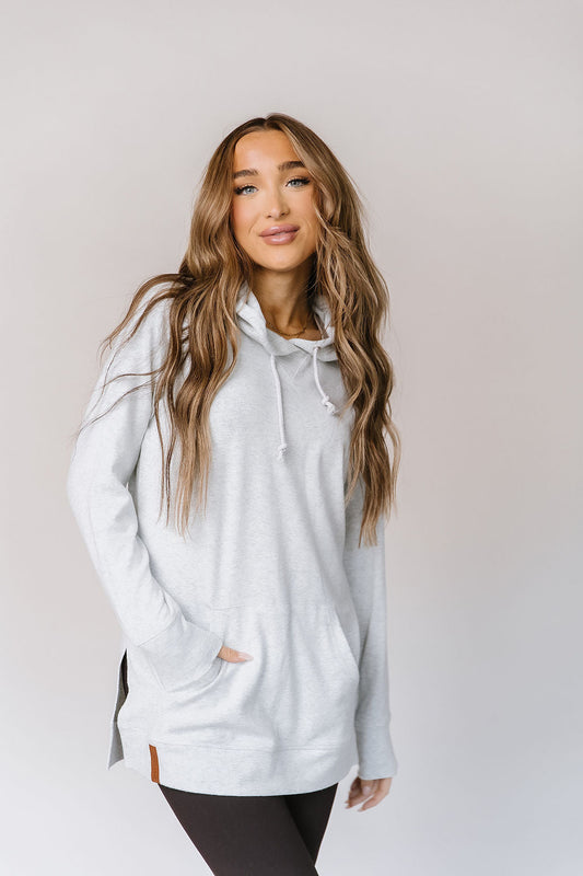 Sideslit Hoodie - White Mist *COLLECTIVE*