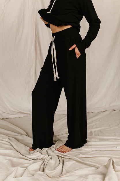 Performance Fleece Free Time Wide Leg Comf Joggers- Poppy Seed *COLLECTIVE*