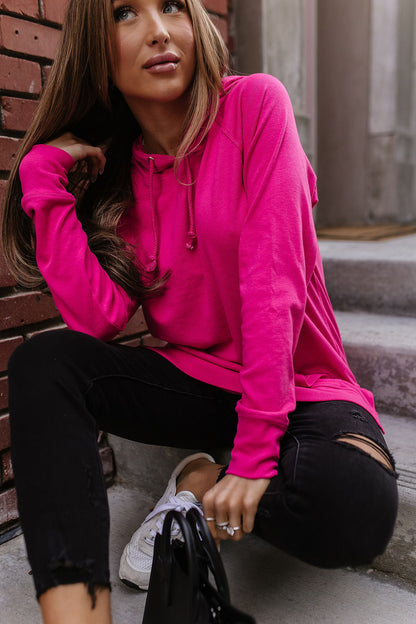 Sideslit Hoodie - Hot Pink *COLLECTIVE*