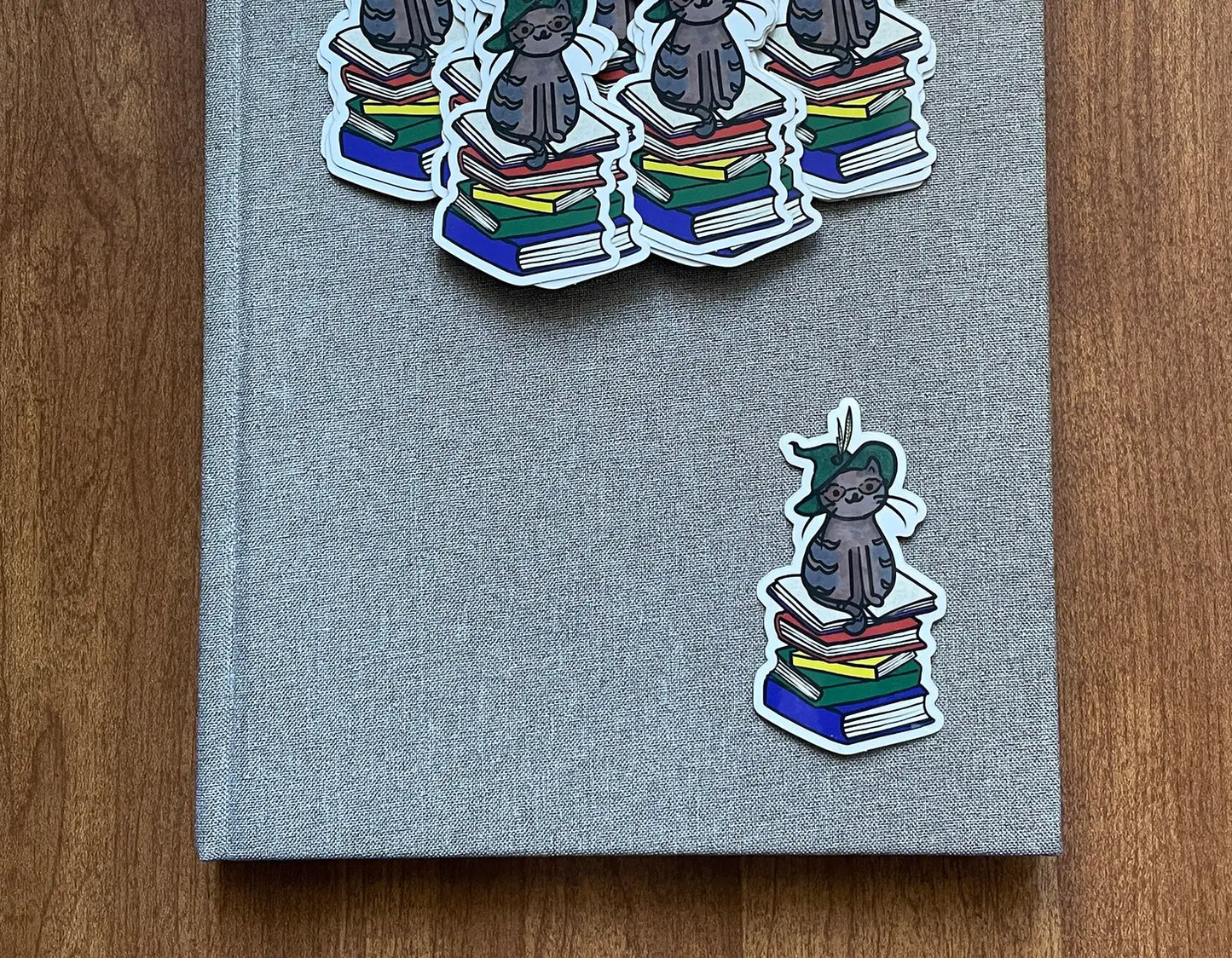 Book Kitty Vinyl Sticker