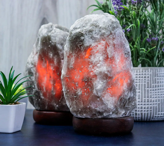 Natural Gray Himalayan Salt Lamp