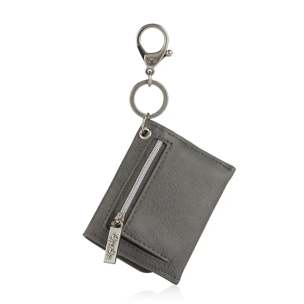 Mini Wallet, Card Holder + Keychain Charm - Grayson