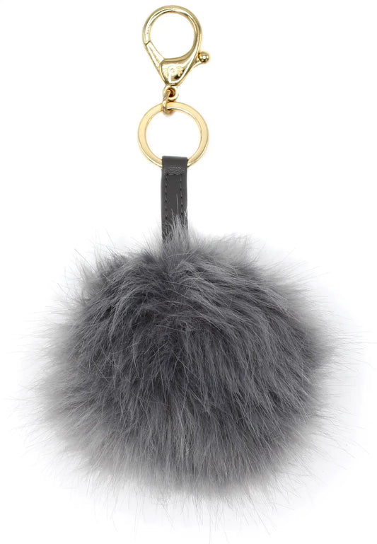 Pouf Charm Keychain - Gray