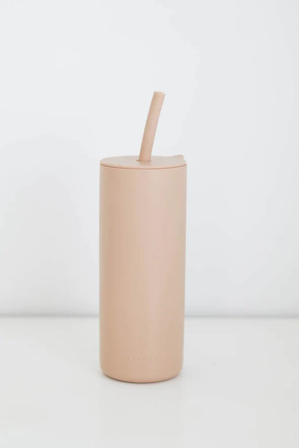 Silicone Straw Cup [28oz] - Sand