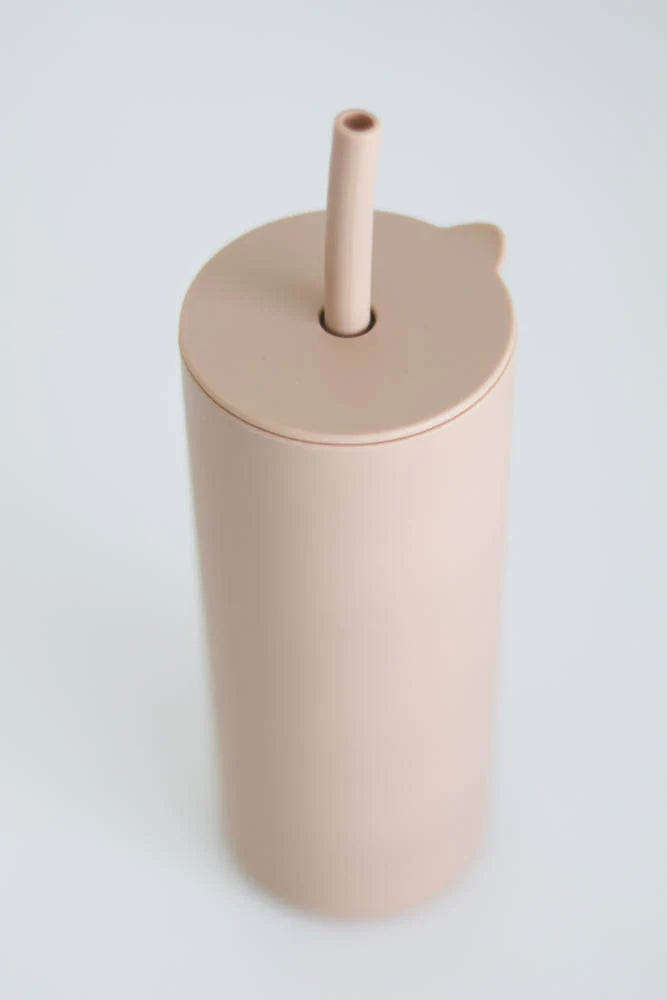 Silicone Straw Cup [28oz] - Sand