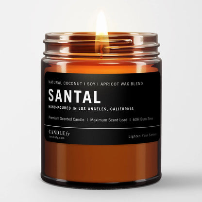 Premium Scented Candle: Santal [Black Label Edition]