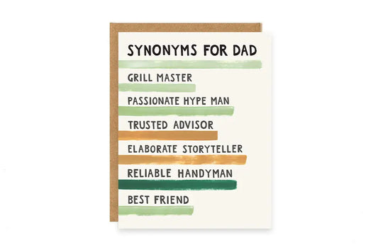 Synonyms For Dad | Father's Day Greeting Card