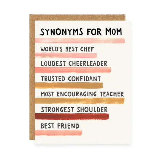 Synonyms For Mom | Mother's Day Greeting Card